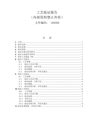 工艺验证报告模板