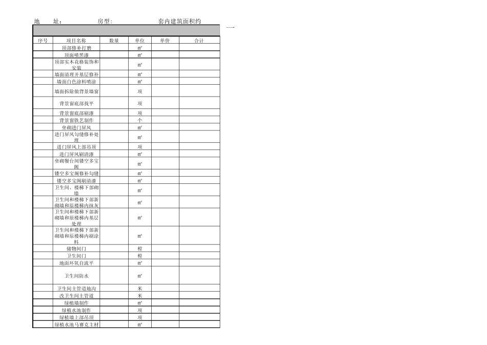 工装办公室装修报价单(包含主材)_第2页