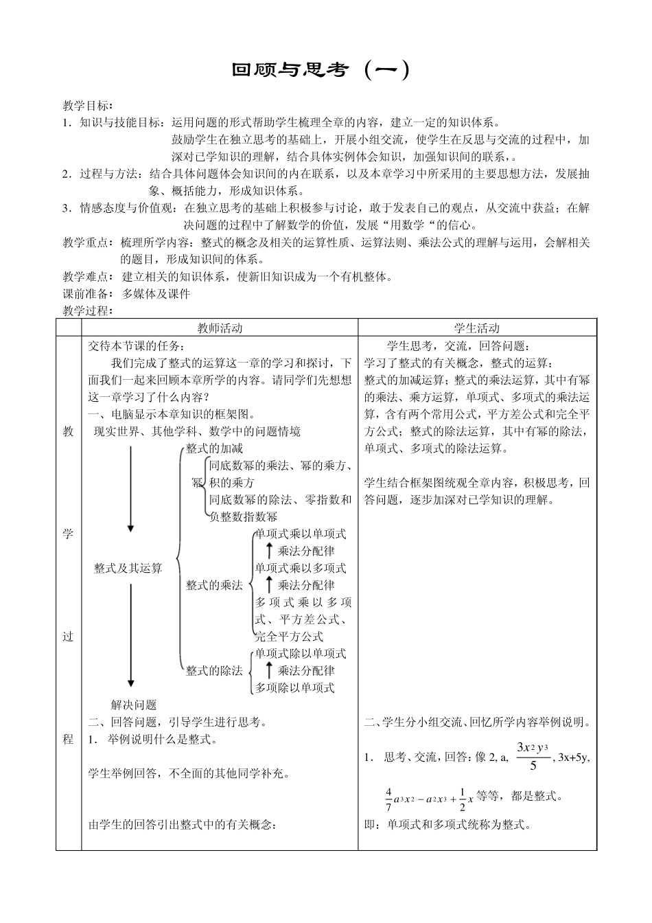 整式章节的复习课_第2页