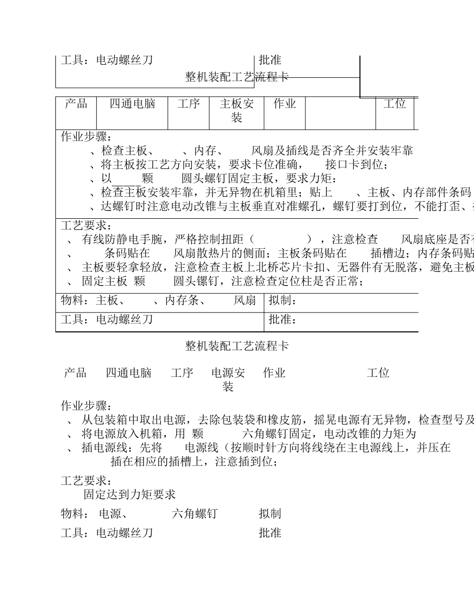 整机装配工艺流程卡_第2页