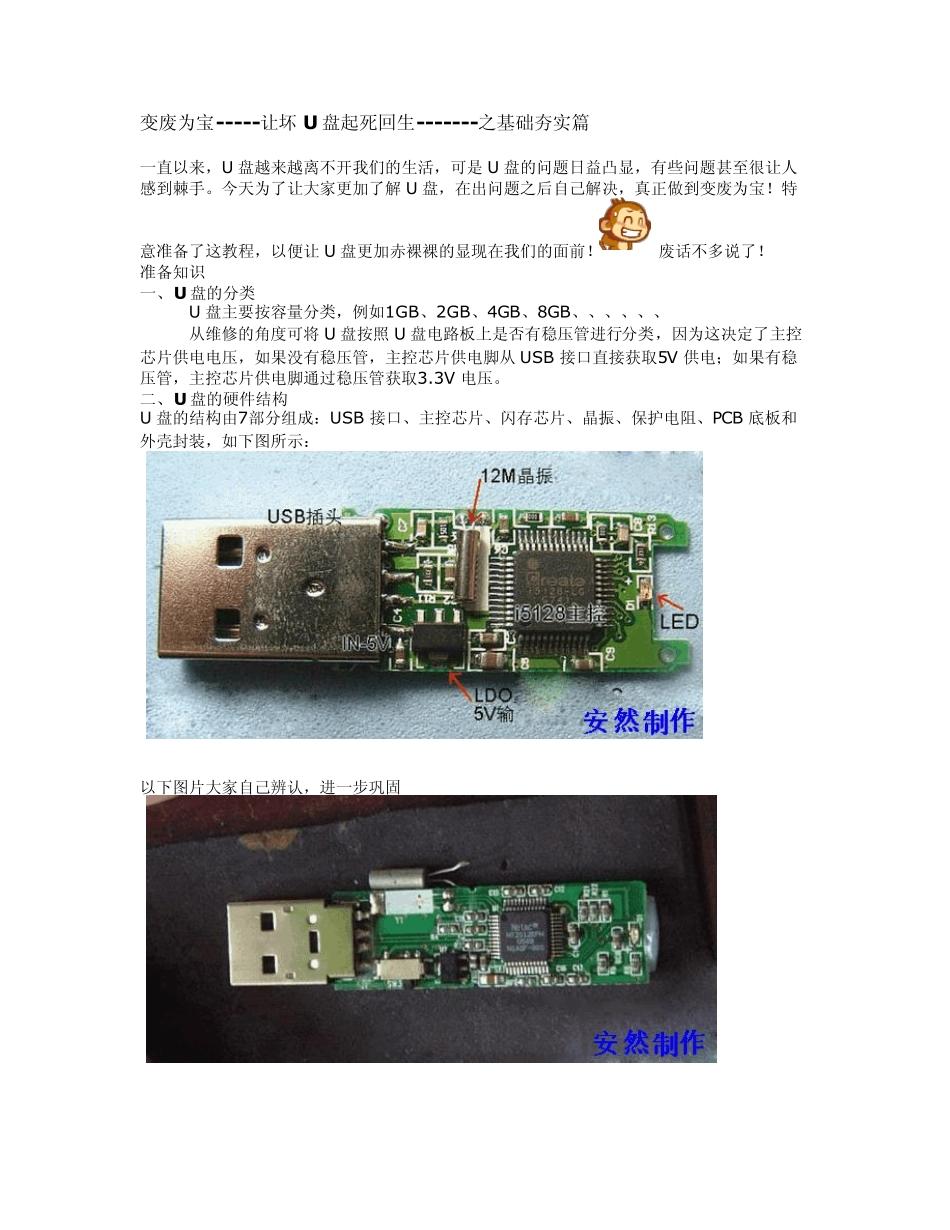 整理版U盘修复优盘修复坏U盘起死回生123集全_第1页