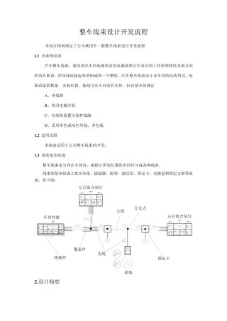 整车线束设计开发流程