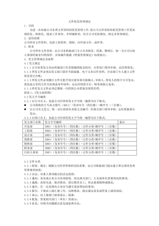 文件收发管理制度