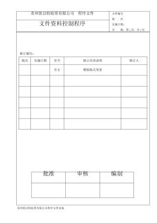 文件资料控制程序带流程图