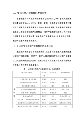 文化创意产业集聚区发展分析