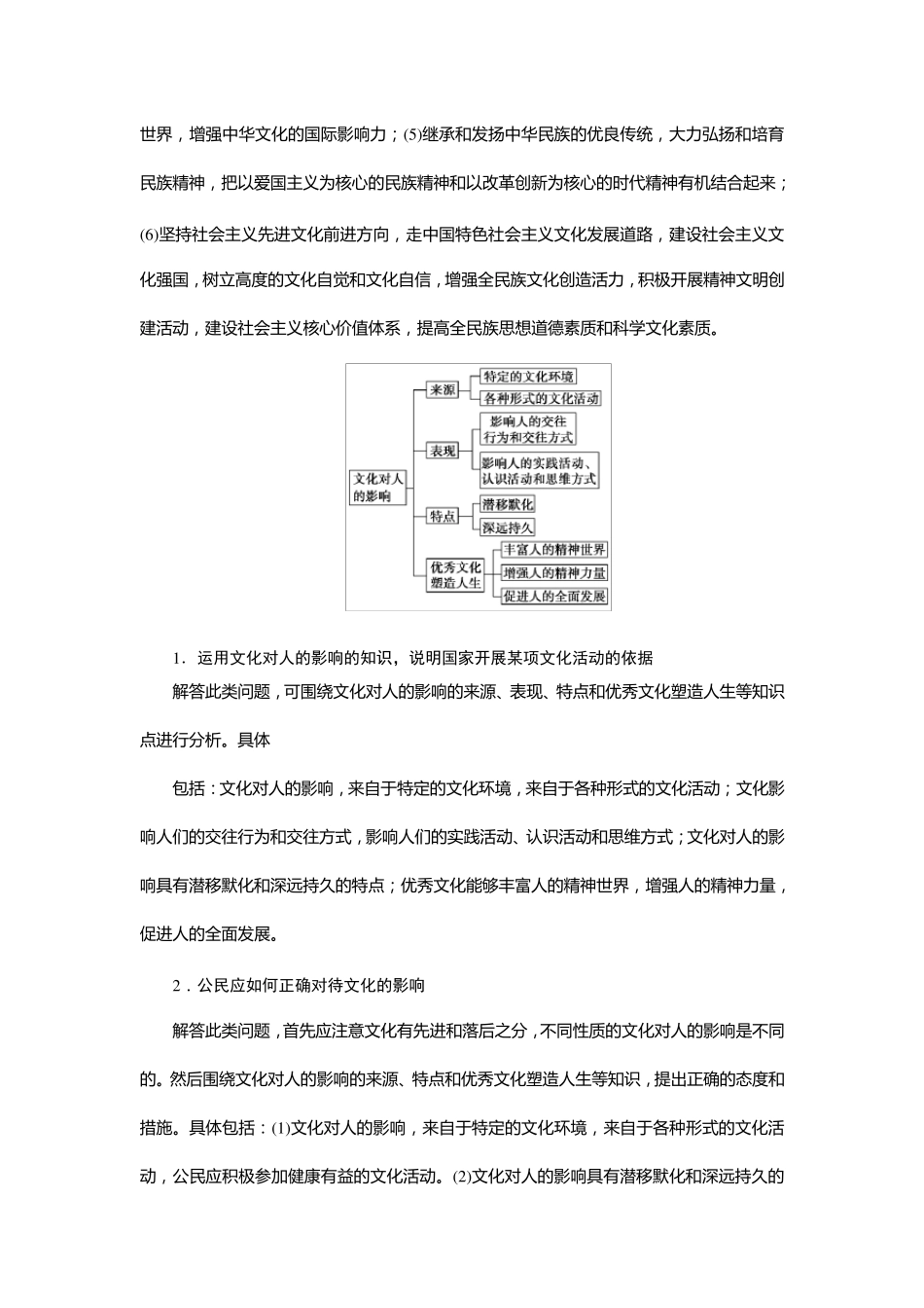 文化生活答题模板_第2页