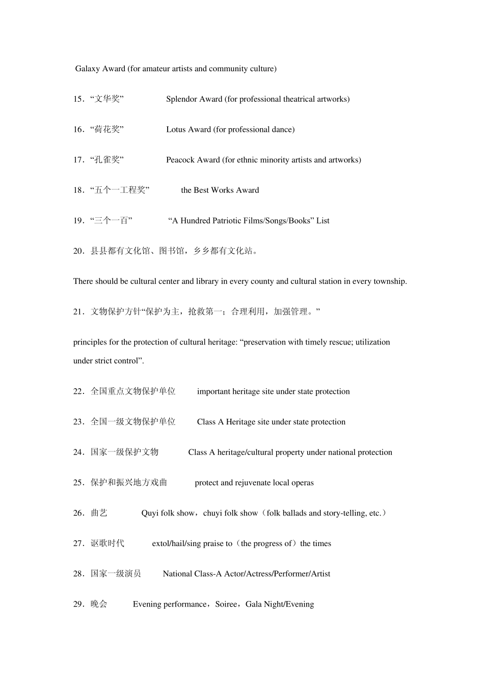 文化领域相关英语词汇_第2页