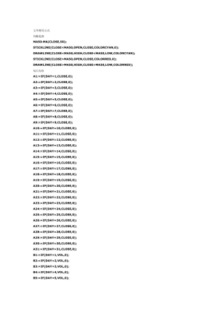 文华财经公式集(源码)开放