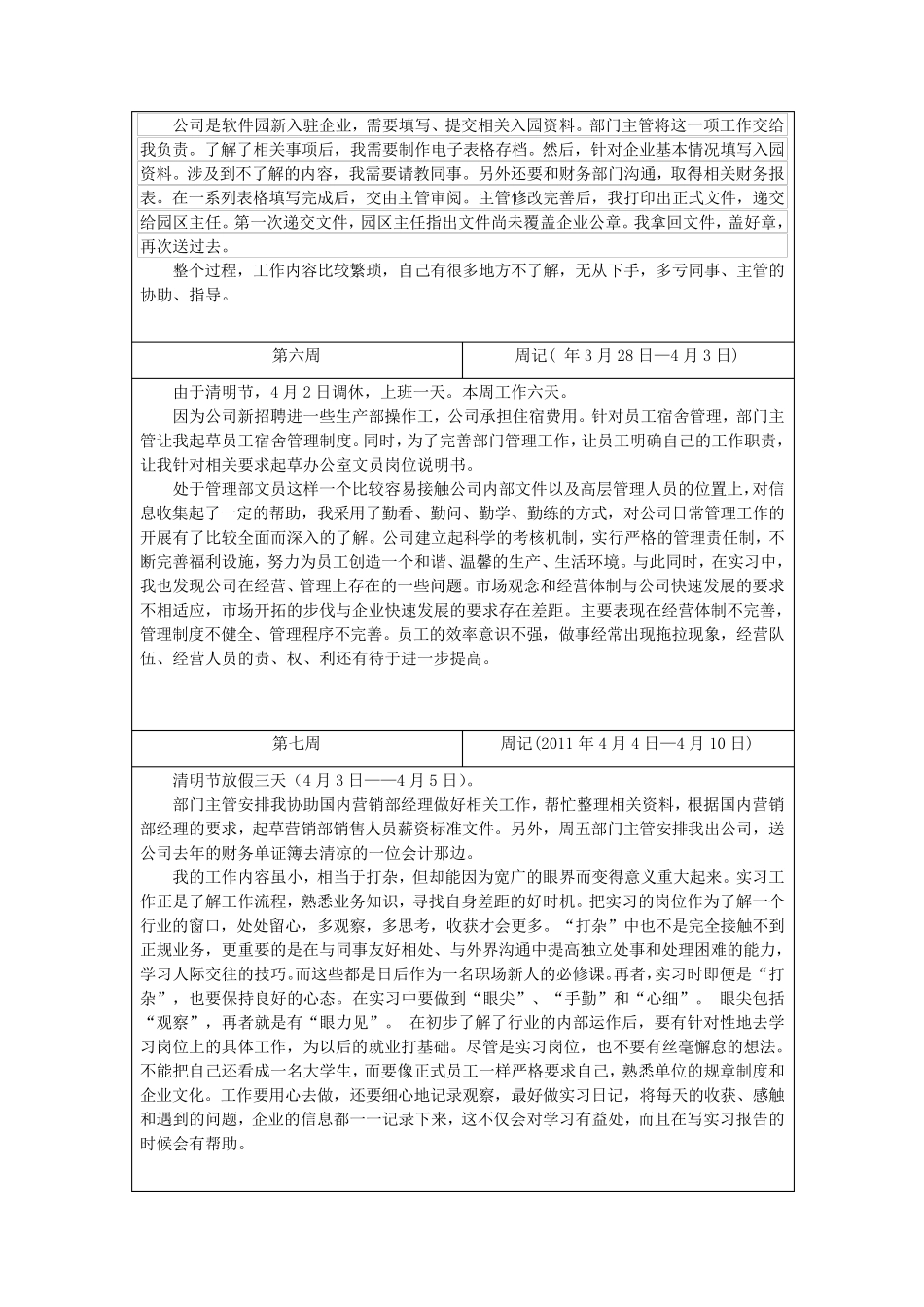 文员实习记录报告_第3页