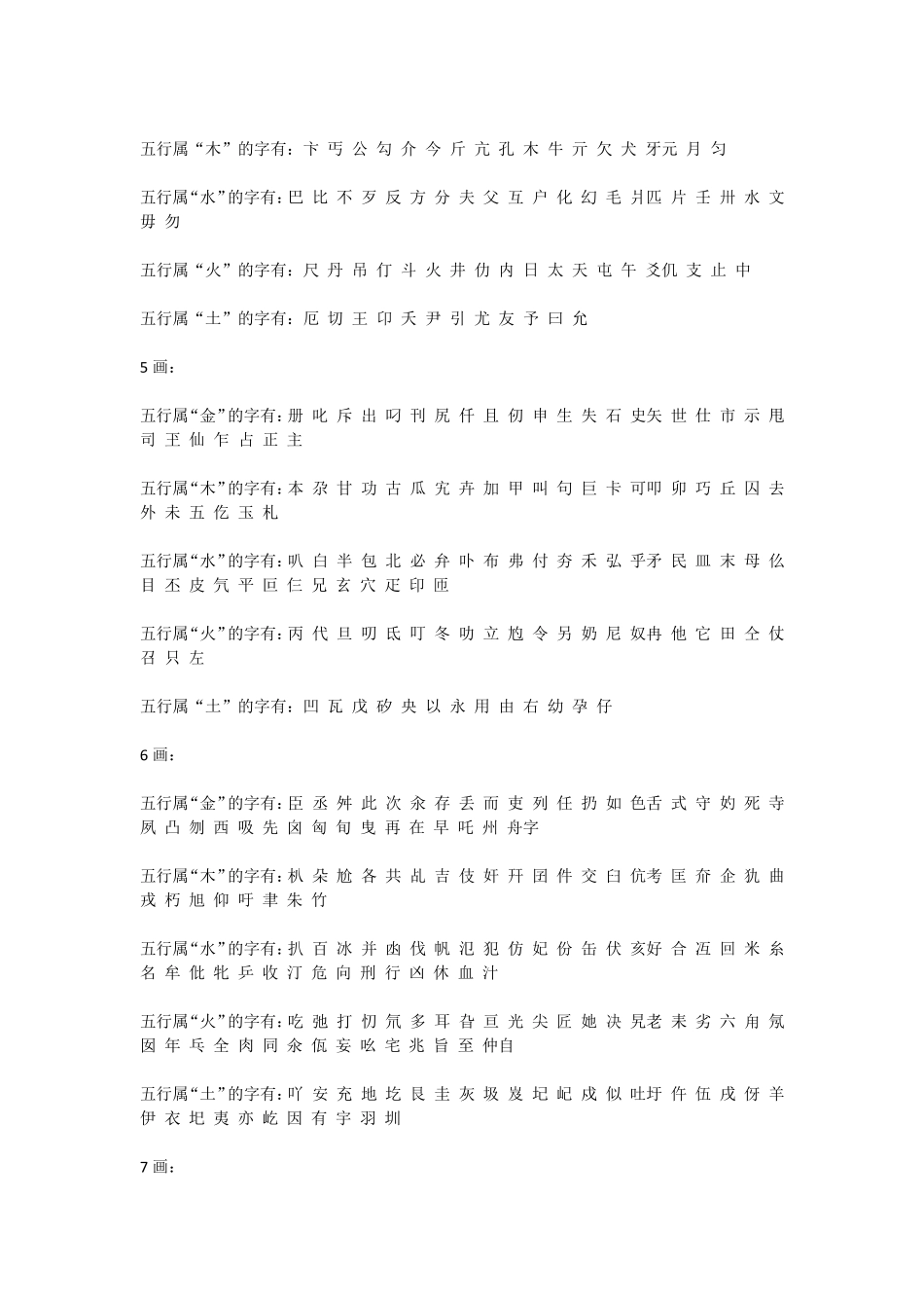 文字的五行属性取名超实用_第2页