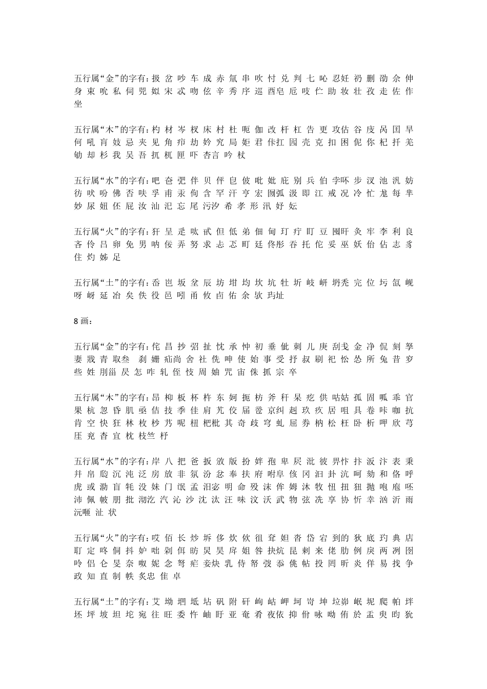 文字的五行属性取名超实用_第3页