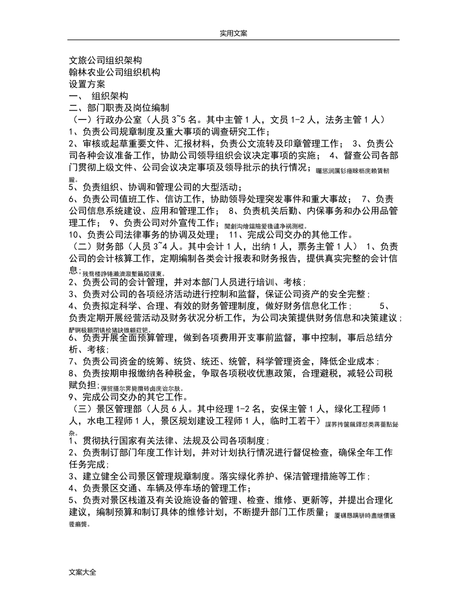 文旅公司管理系统组织架构_第1页