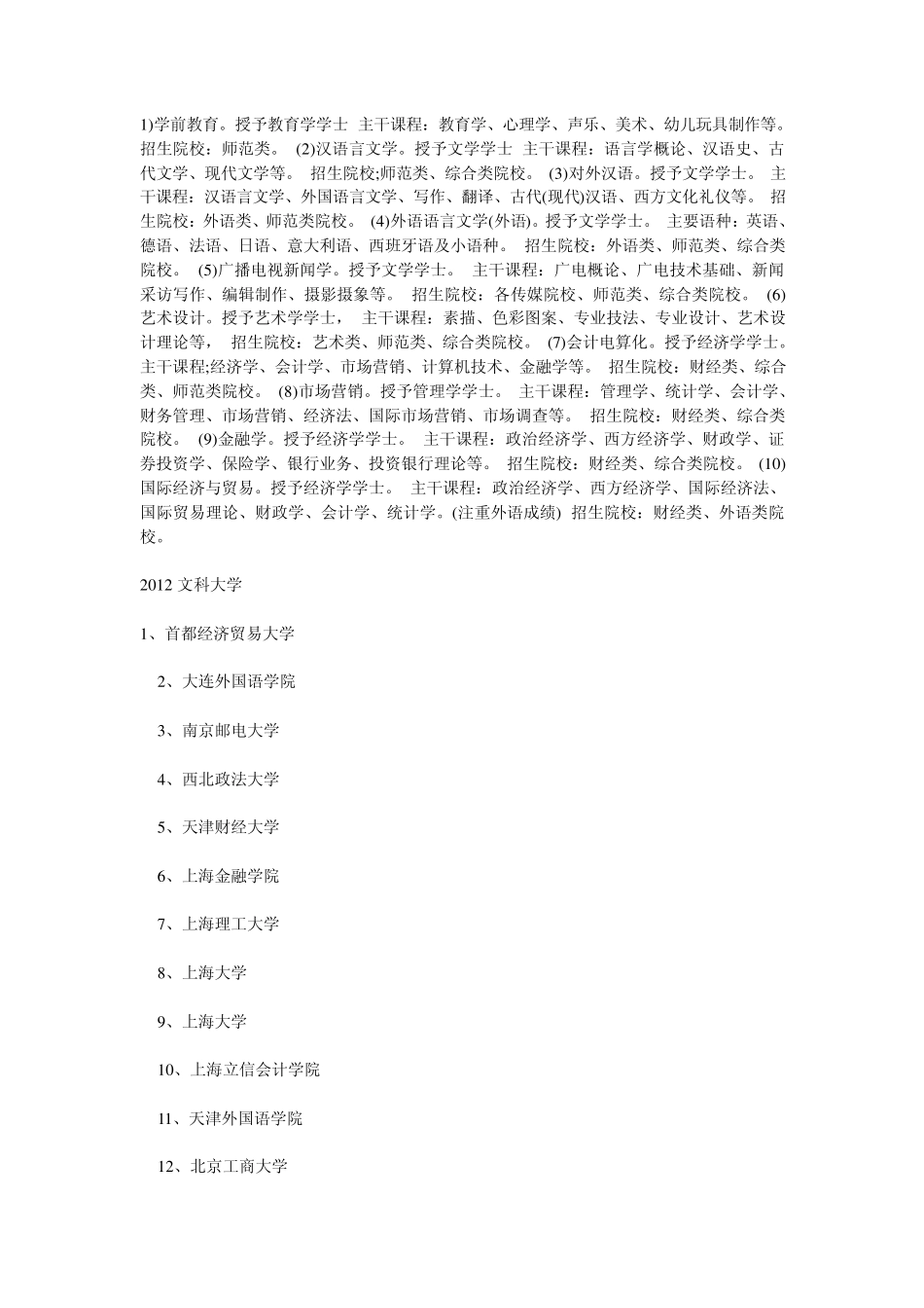 文科专业与二本学校排名_第1页