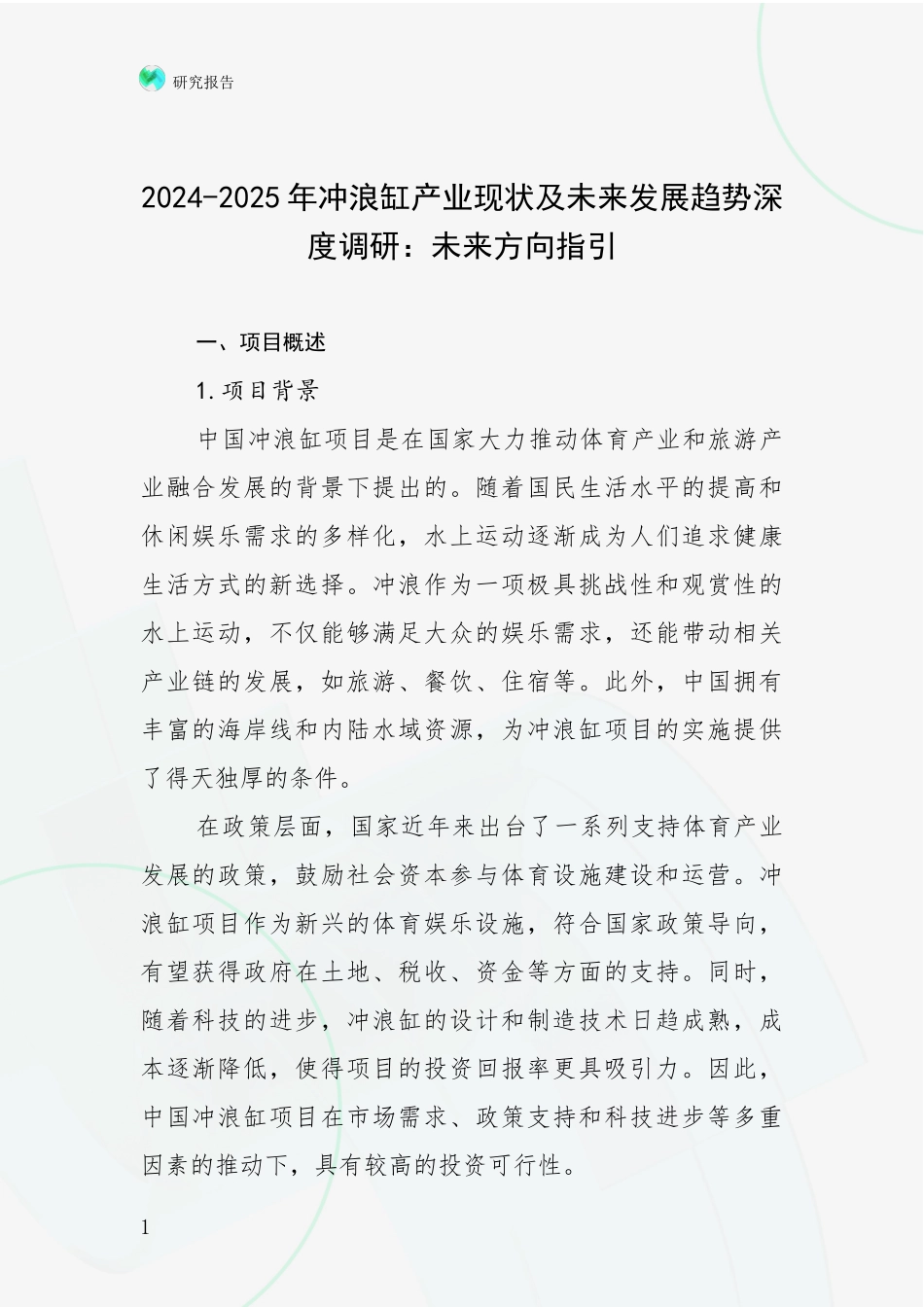 2024-2025年冲浪缸产业现状及未来发展趋势深度调研：未来方向指引_第1页