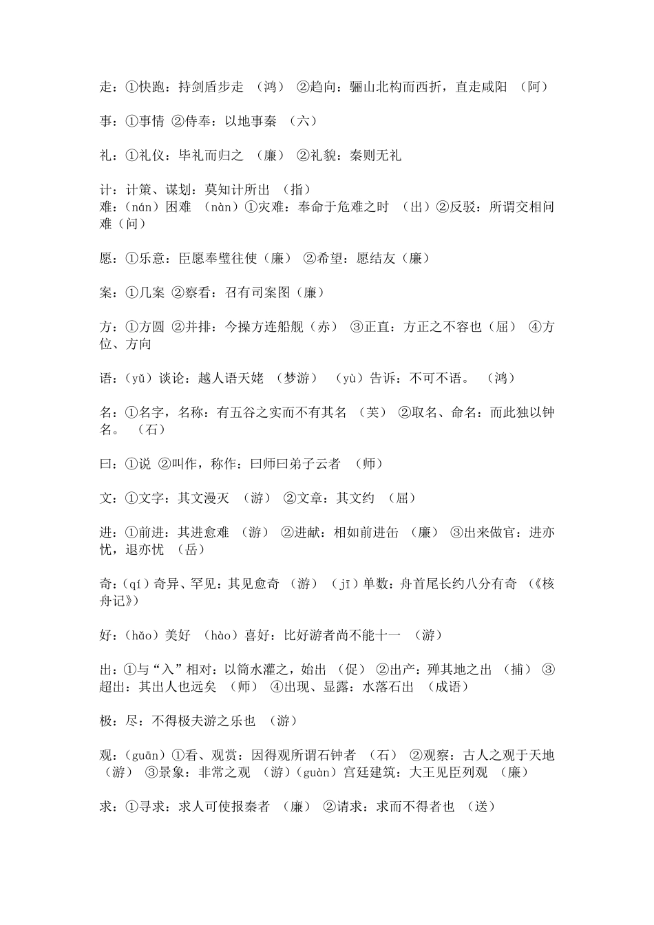 文言文高考常考实词和虚词_第2页