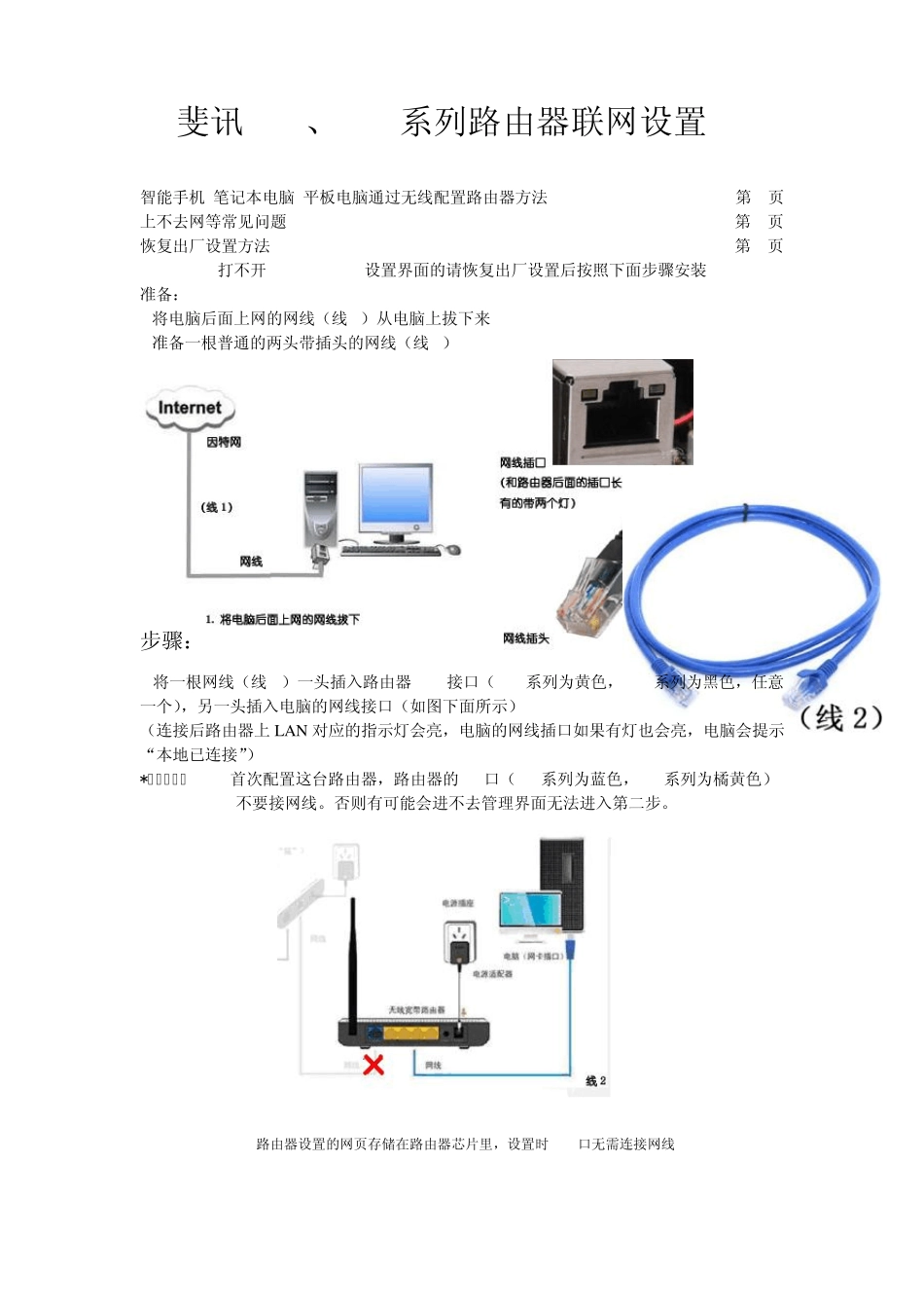 斐讯FWR_FIR系列路由器快速设置指南0.2BATE_第1页