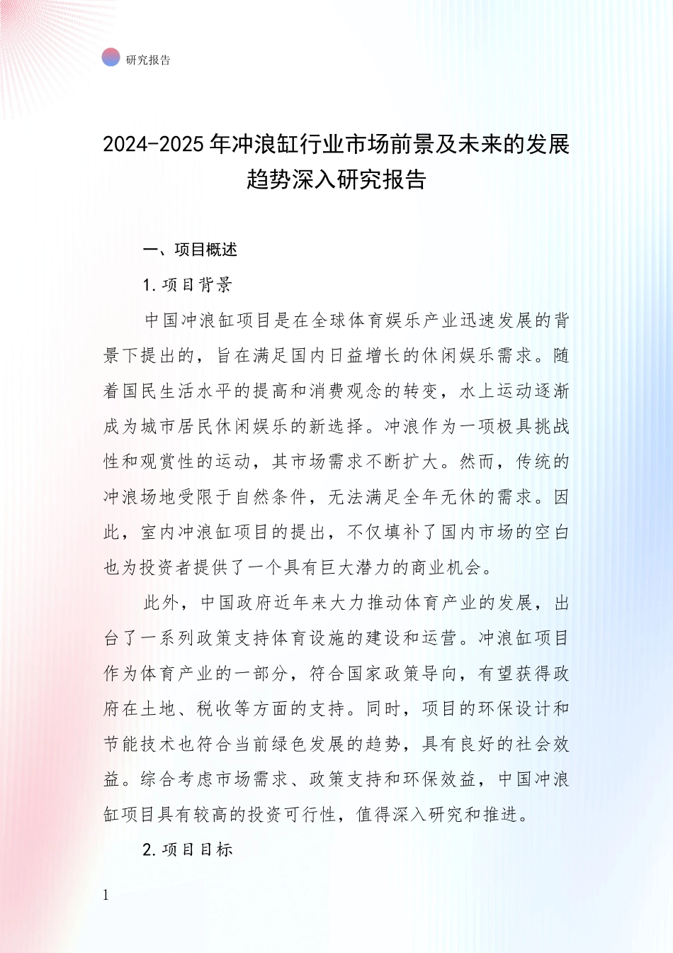 2024-2025年冲浪缸行业市场前景及未来的发展趋势深入研究报告_第1页