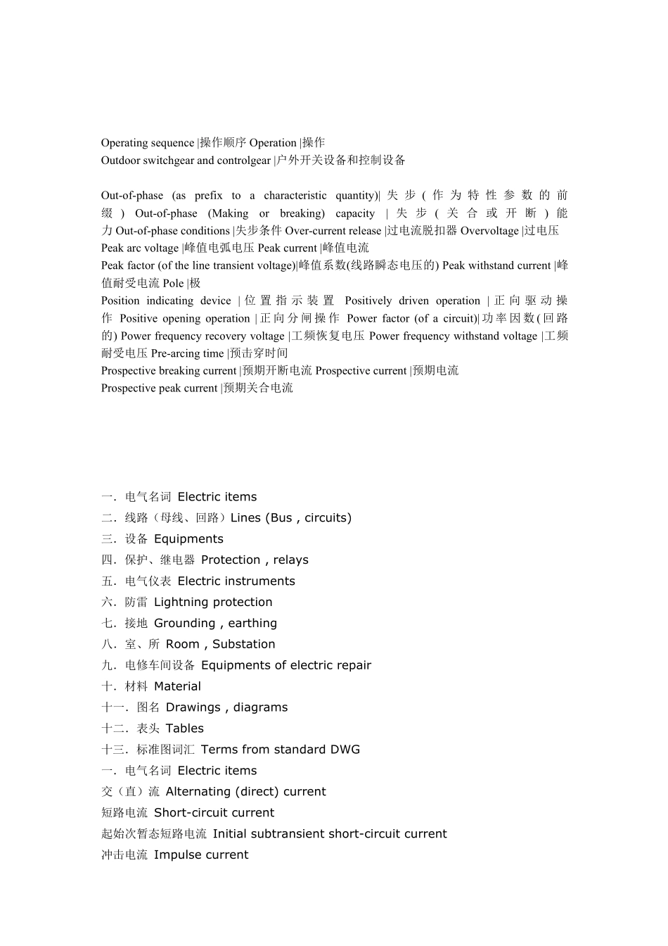 断路器——术语中英对照表_第2页
