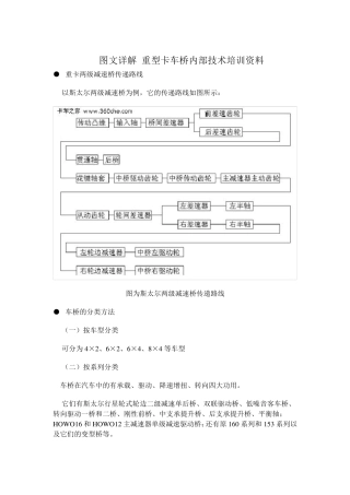 斯太尔重型卡车桥内部技术培训资料