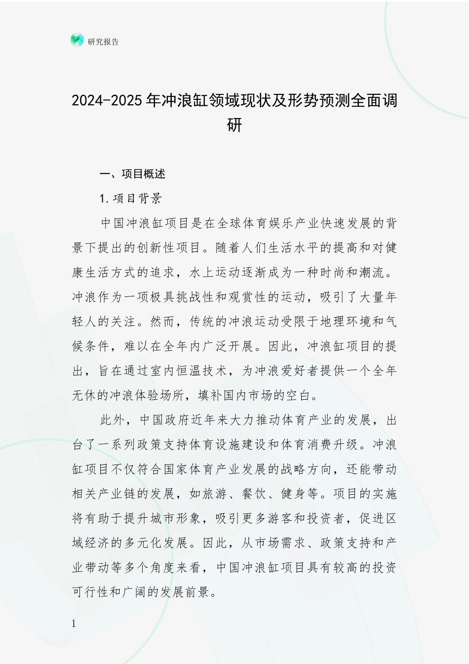 2024-2025年冲浪缸领域现状及形势预测全面调研_第1页