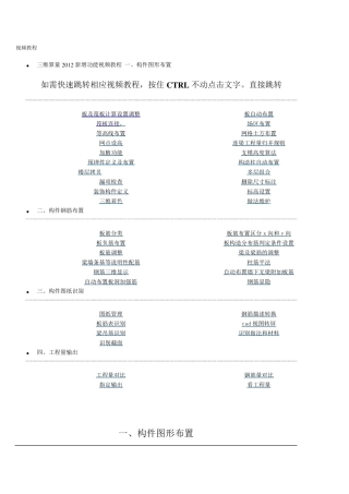 斯维尔2012最详细的教程(包含视频、文字、目录)