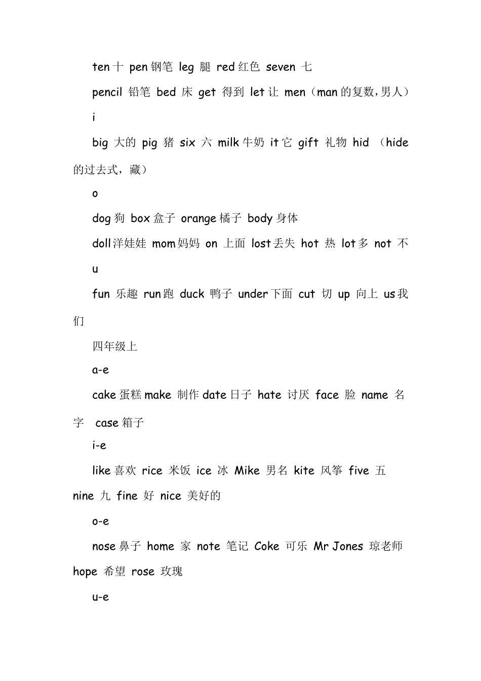 新PEP小学英语级语音知识总结_第2页