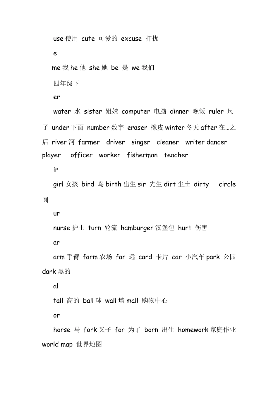 新PEP小学英语级语音知识总结_第3页