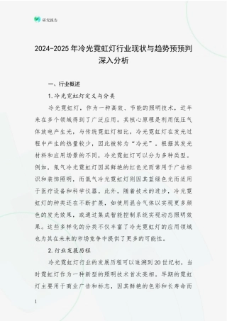 2024-2025年冷光霓虹灯行业现状与趋势预预判深入分析