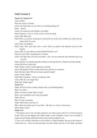 新世纪大学英语系列教材视听说教程3听力原文