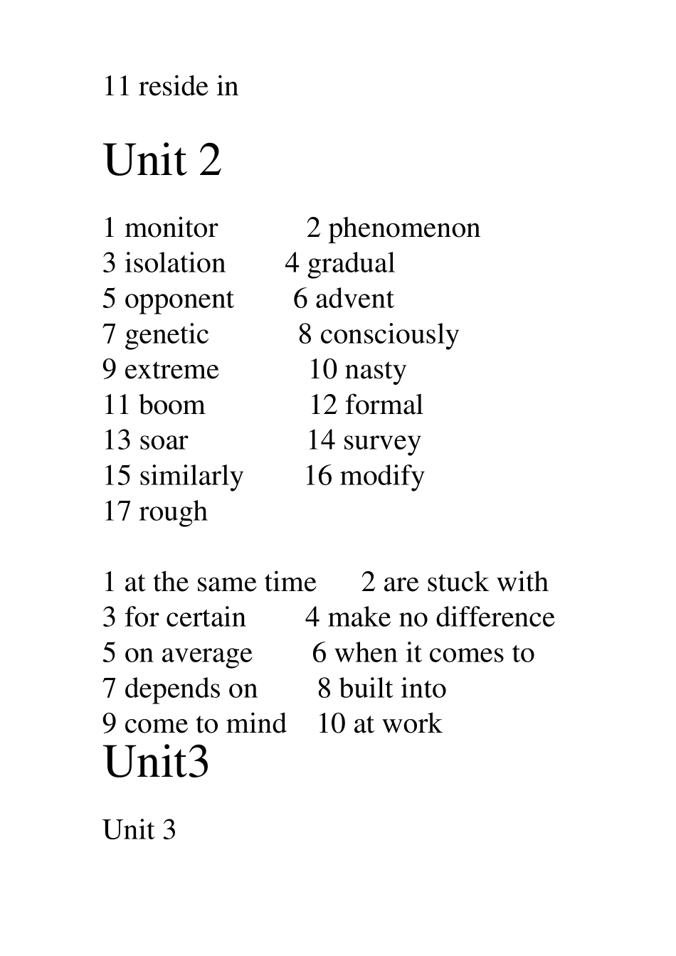 新世纪大学英语综合教程4、各个单元的词组、各个单元的课文翻译_第2页