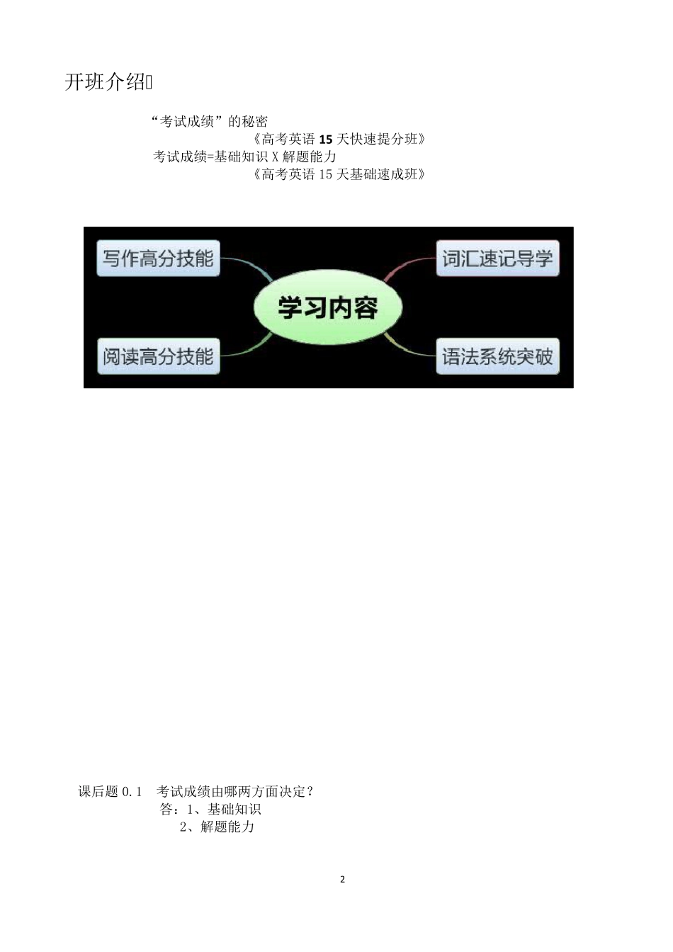 新东方名师李辉—高考英语15天基础速成班讲义_第2页