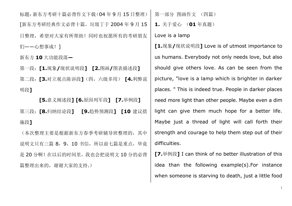 新东方考研十篇必背作文_第1页