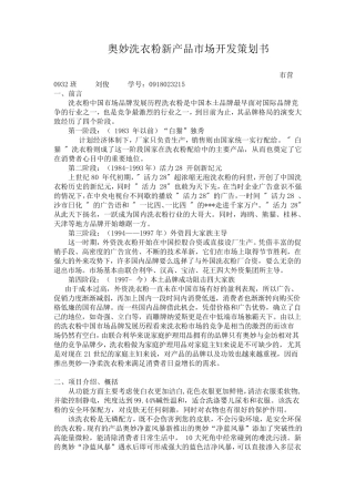 新产品开发策划书