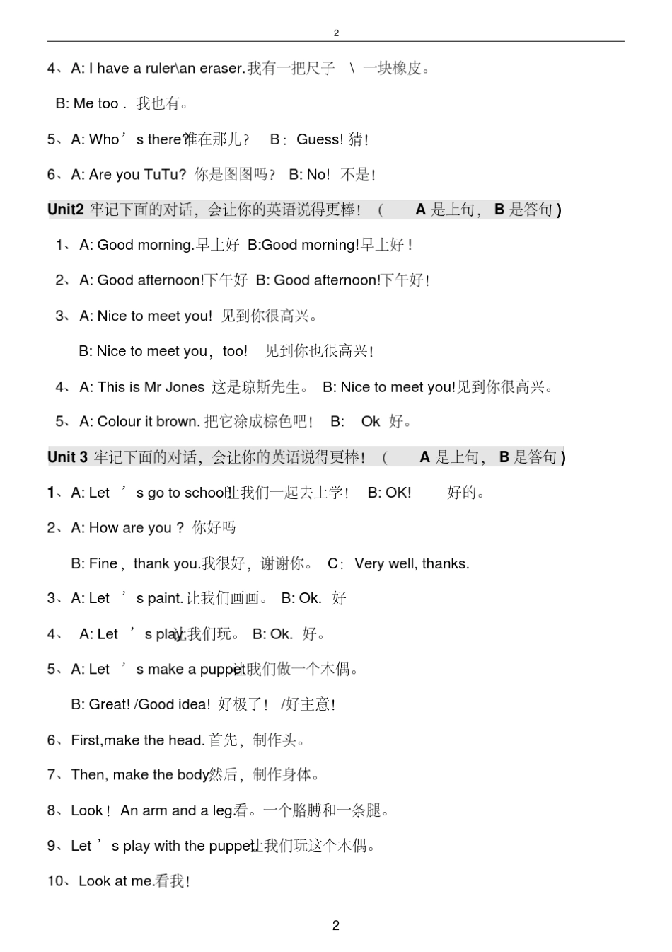 新人教版PEP小学英语三至六年级知识点汇总_第2页