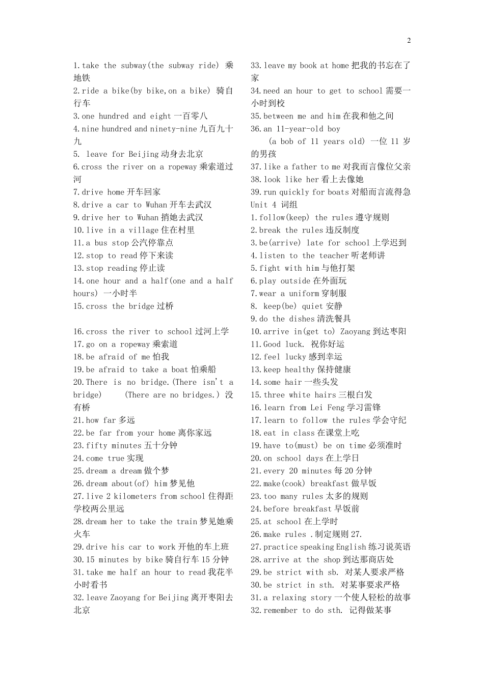 新人教版七年级英语下册短语总结_第2页