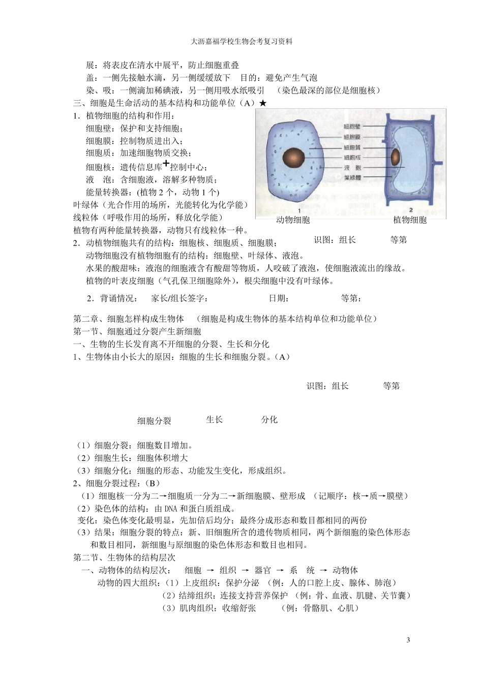 新人教版初中生物会考知识点复习资料_第3页