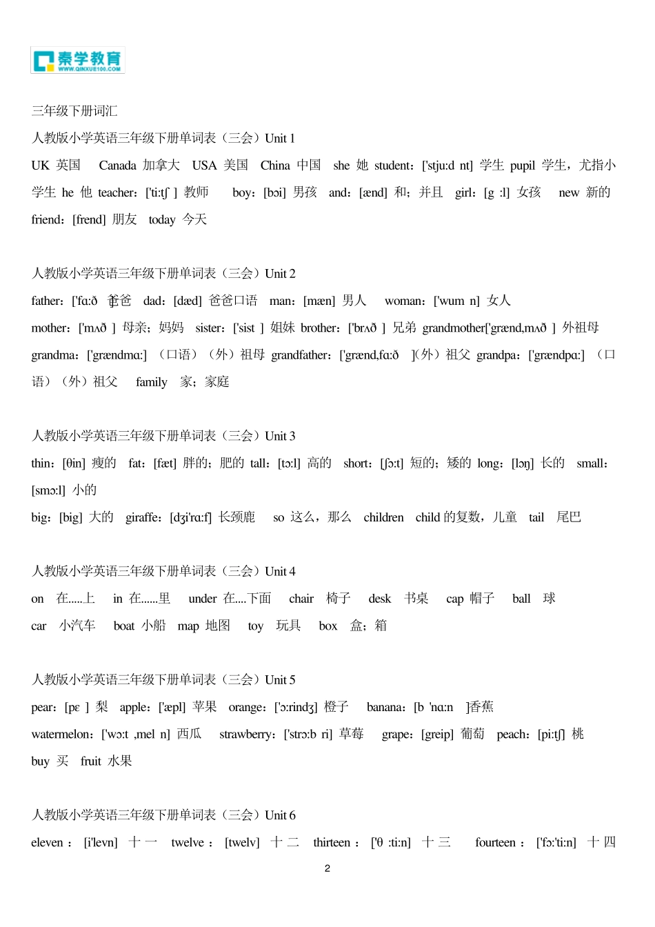新人教版小学英语三到六年级单词汇总_第2页