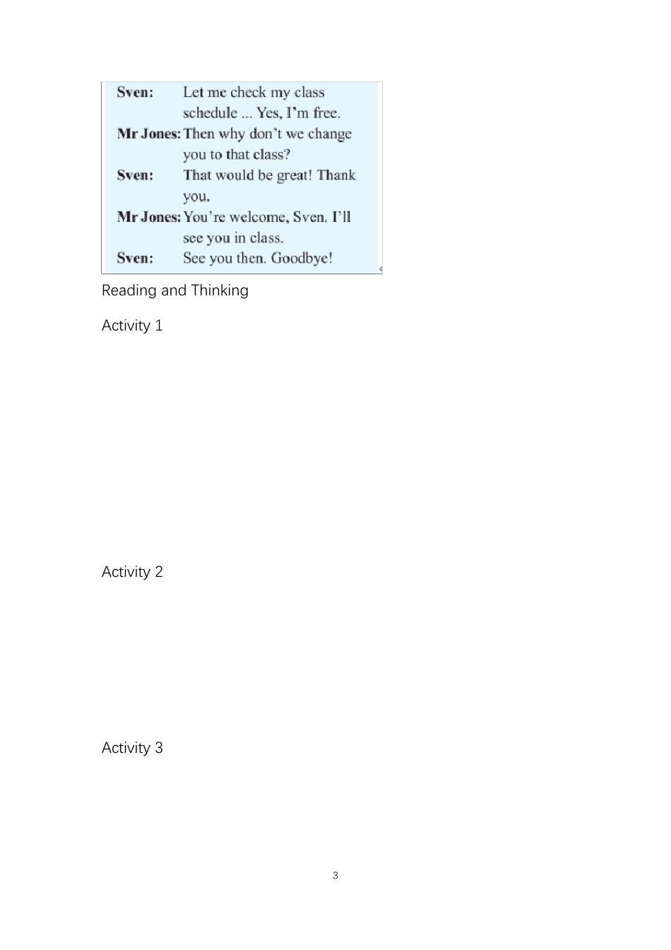 新人教版高中英语必修一教材习题答案_第3页