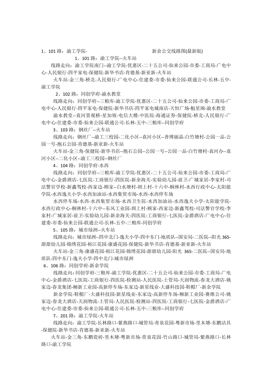 新余公交路线图_第1页