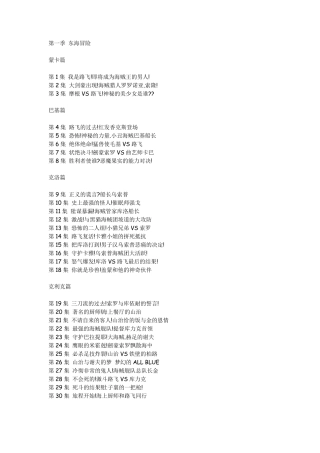 海贼王分集剧情