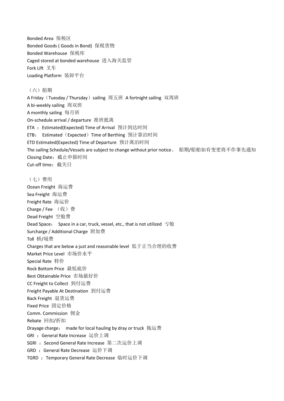 海运常用英文汇总_第2页