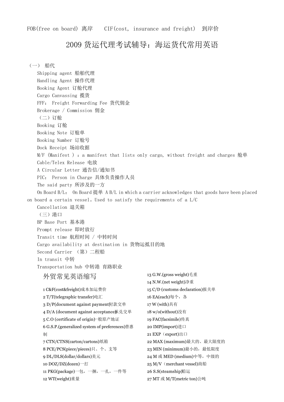 海运操作常用英语_第1页