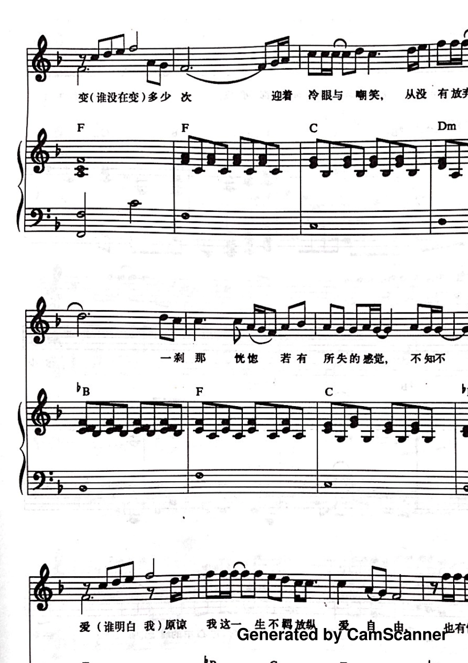 海阔天空(beyond)钢琴谱_第2页