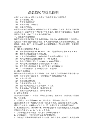 涂装检验与质量控制