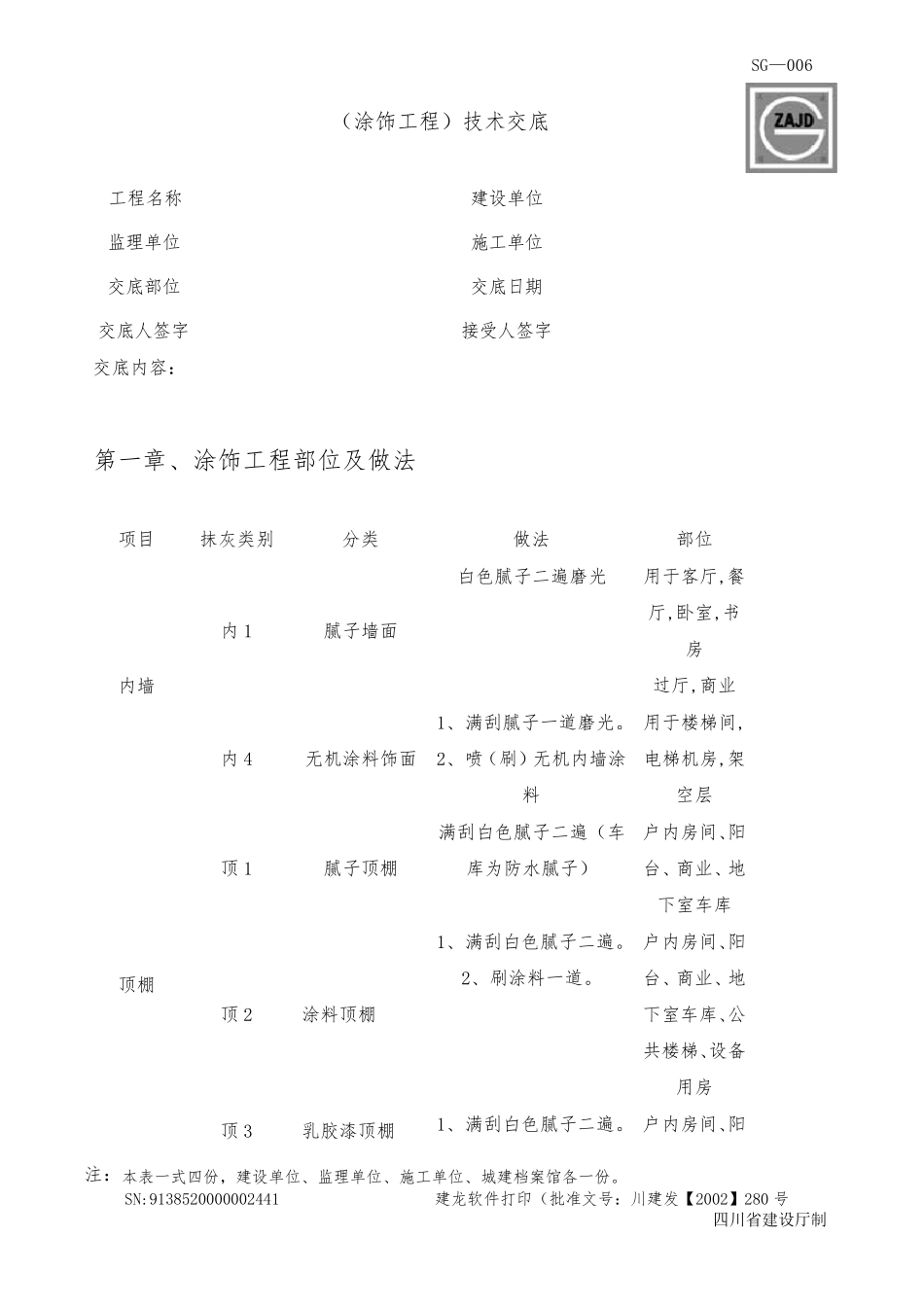 涂饰工程技术交底_第1页