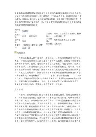 消化性溃疡指胃肠黏膜被胃消化液自身消化而造成的超过粘膜肌层的组织损伤