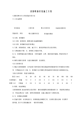 消防喷淋系统施工及方案