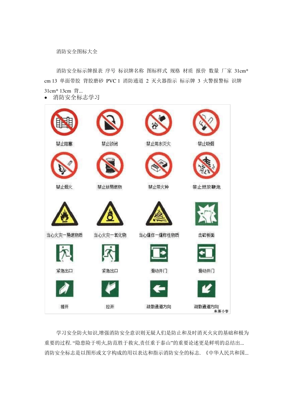 消防安全图标大全_第1页