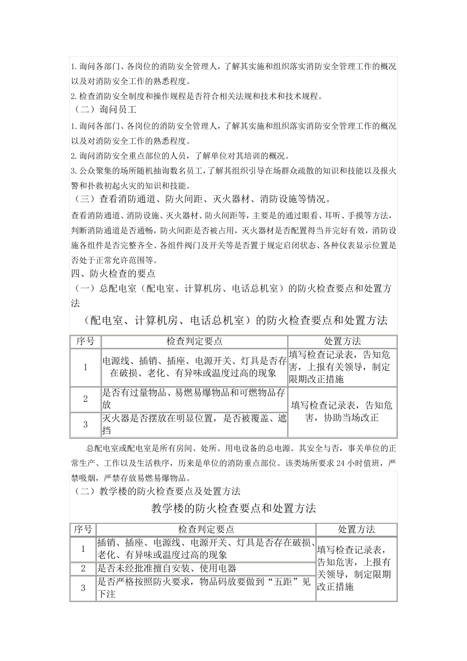 消防安全检查的内容及检查方法_第2页