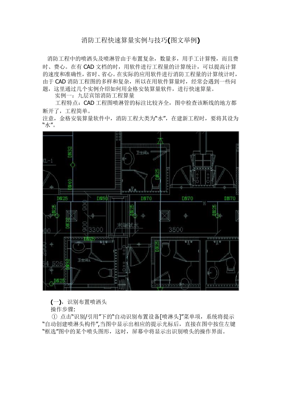 消防工程快速算量实例与技巧_第1页